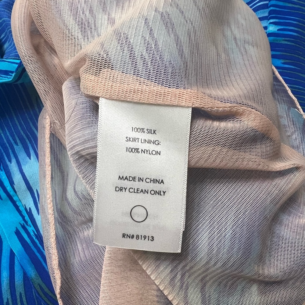 Tracy Reese Blue Silk Mini Dress-Size 6 - Picture 7 of 7